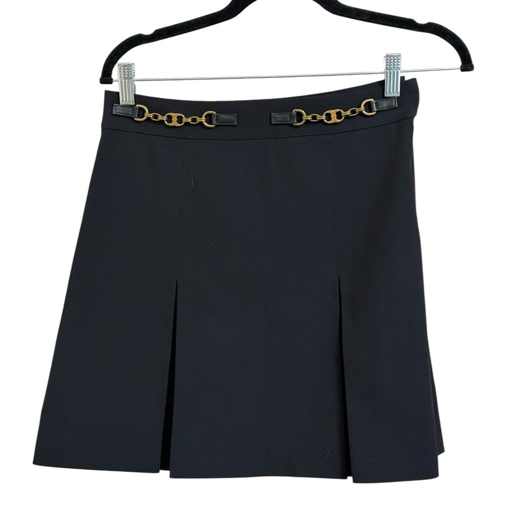 Tory Burch horse bit pleated mini skirt size 0